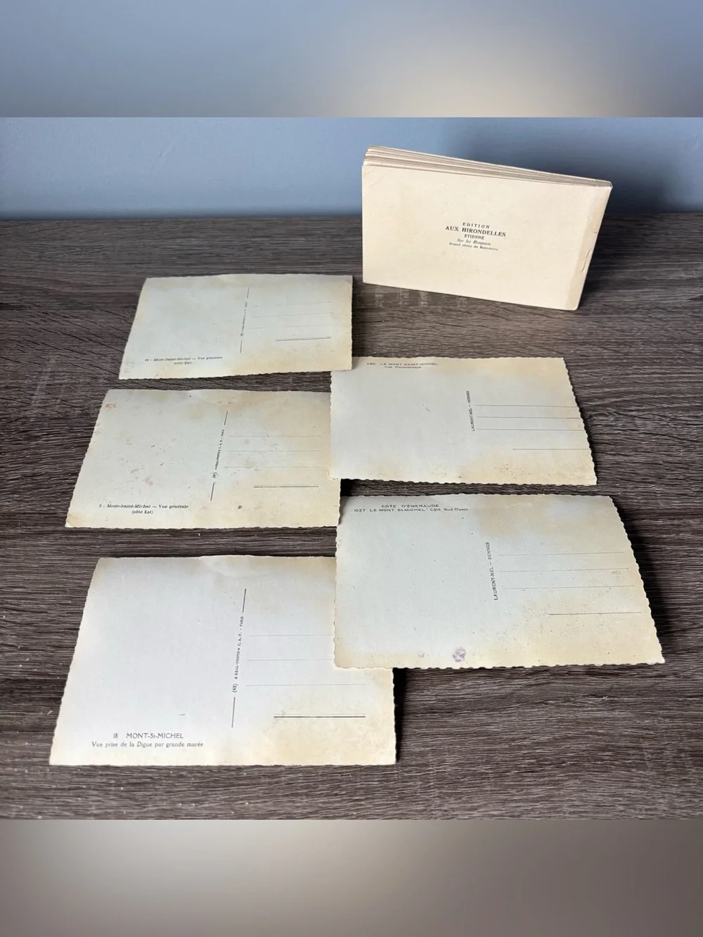 LOT Le Mont Saint Michel France Postcards vintage souvenir sepia